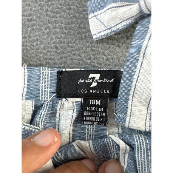 7 for all mankind strap top‎  size 18 months blue/white - Picture 3 of 6